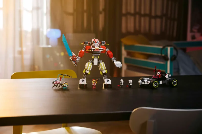 LEGO Dreamzzz 71497 Cooper's Tiger Mech & Zero's Hot Rod Car