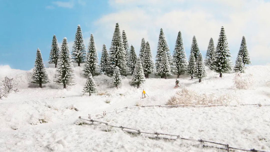 Snow Fir Trees for model train track