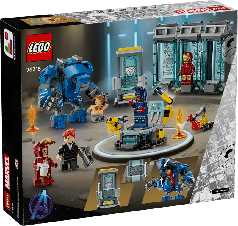 LEGO Marvel 76315 Iron Man's Laboratory: Hall of Armor Packaging