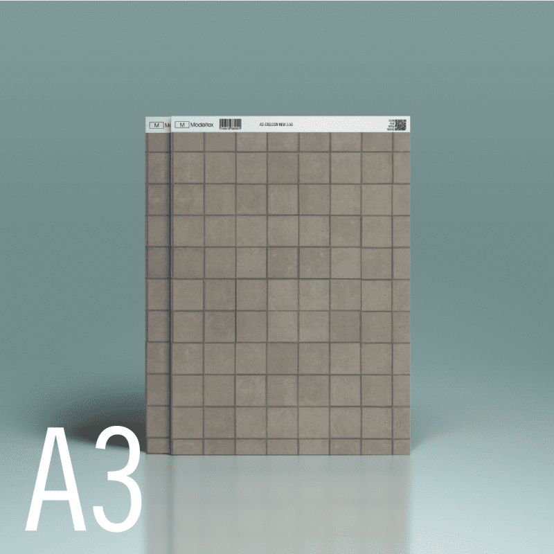 Modeltex Retaining Wall Concrete 01 - A3-RETWALLCONC_01-HO187