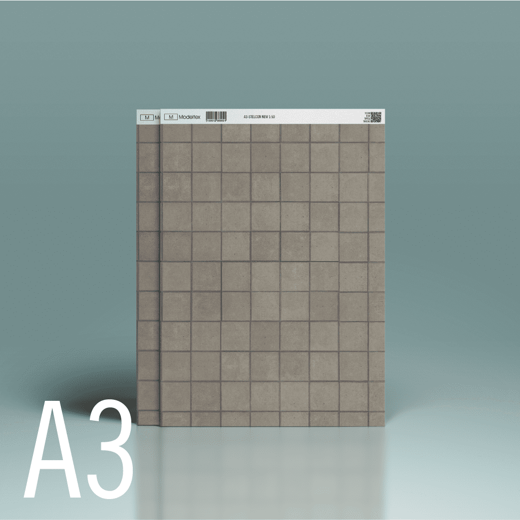 Modeltex Retaining Wall Concrete 01 - A3-RETWALLCONC_01-HO187