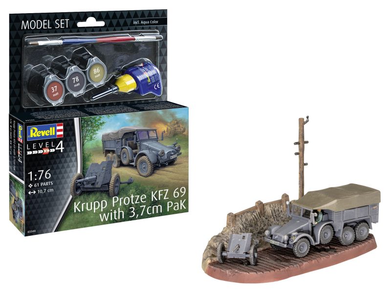 Model Set Krupp Protze KFZ 69 with 3,7cm Pak