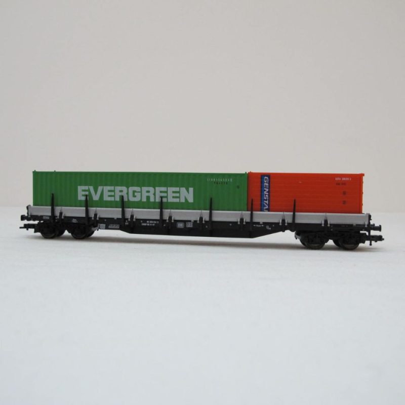 Freight wagon swivelling stanchion wagon loaded with 2 DB containers - Image 6