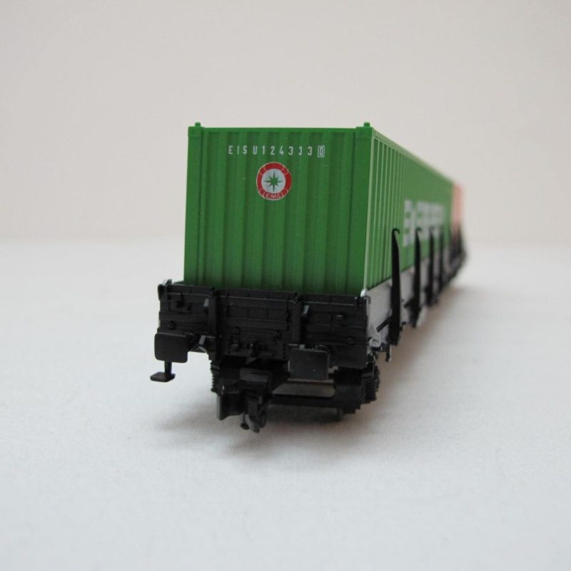 Freight wagon swivelling stanchion wagon loaded with 2 DB containers - Image 7