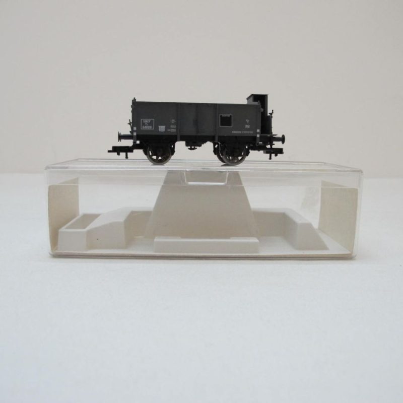 Open goods wagon with brakeman's cab Grey