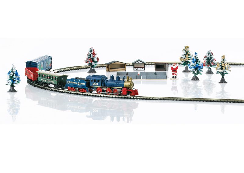 Märklin Christmas Starter Set. Exclusively for the USA 120 Volts. Steam Freight Train with an Oval of Track (81846)