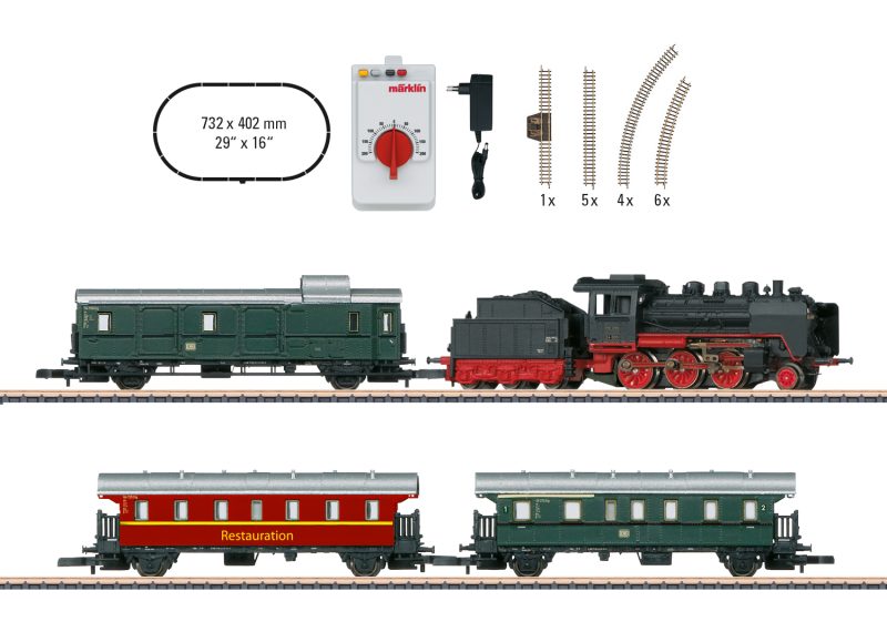 Märklin "Museum Passenger Train" Starter Set with a Class 24 Steam Locomotive (81874)