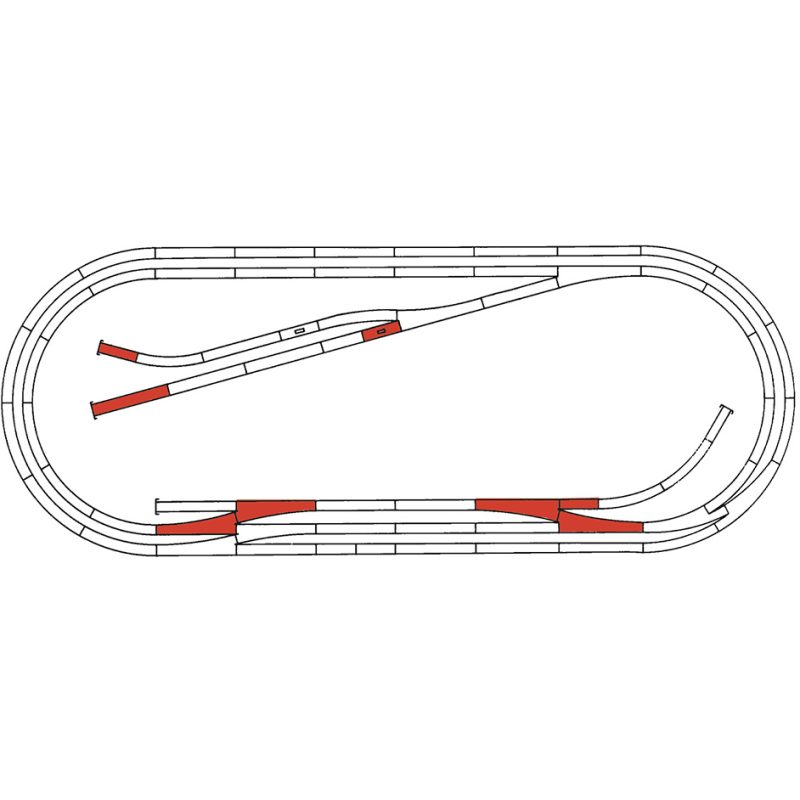 ROCO LINE track set E (tracks with bedding)