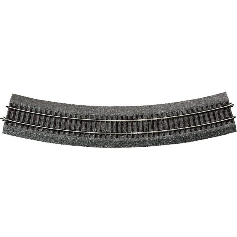 Curved track R6 with bedding.