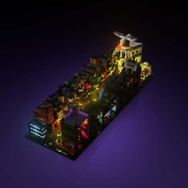 Light My Bricks (LMB) 2.0 Light Kit for LEGO #76444 Harry Potter Diagon Alley Wizarding Shops