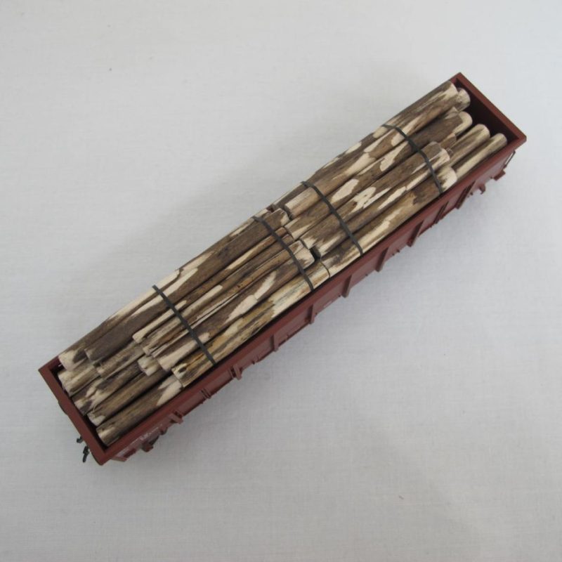 High-sided wagon + peeled logs - Image 2