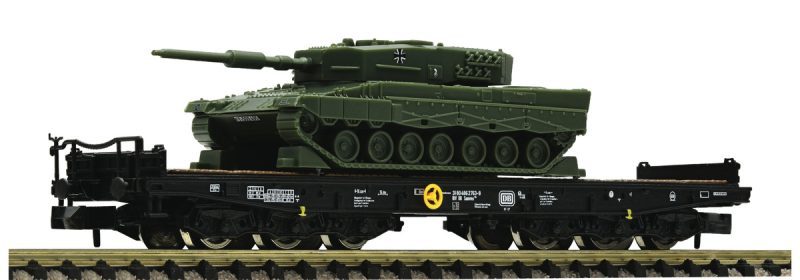 Heavy goods wagon type Samms, DB, with Leopard 2
