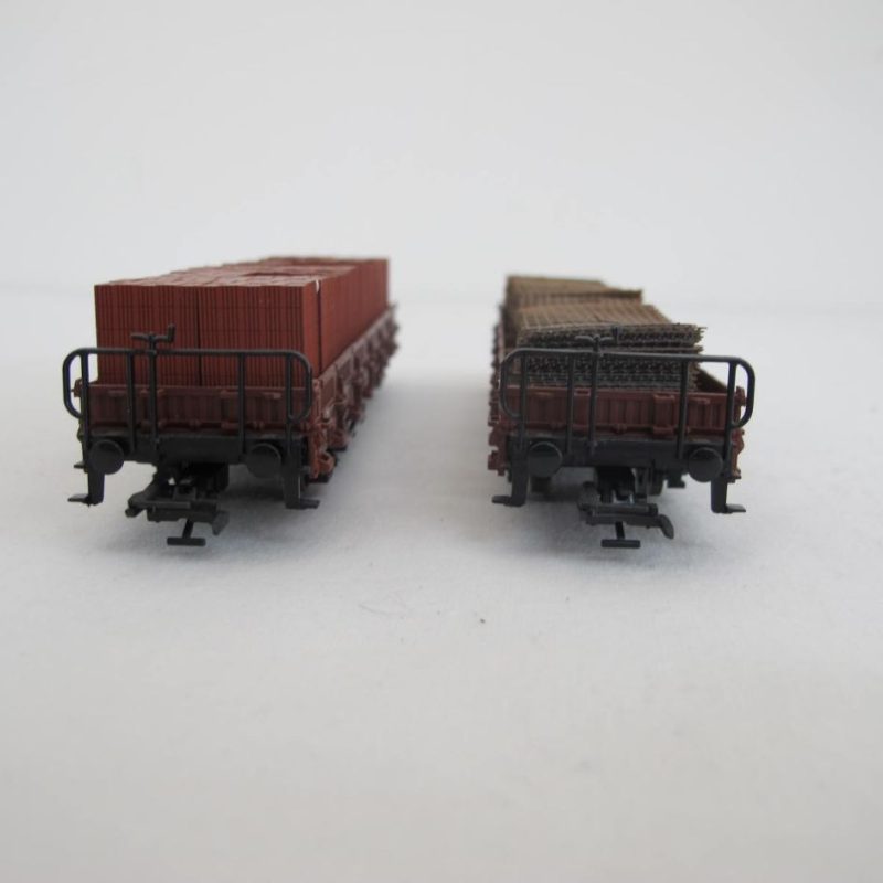Train set diesel locomotive Köf II with 2 loaded stake wagons of the DB in Ep.III | mfx + TELEX couplings - Image 5