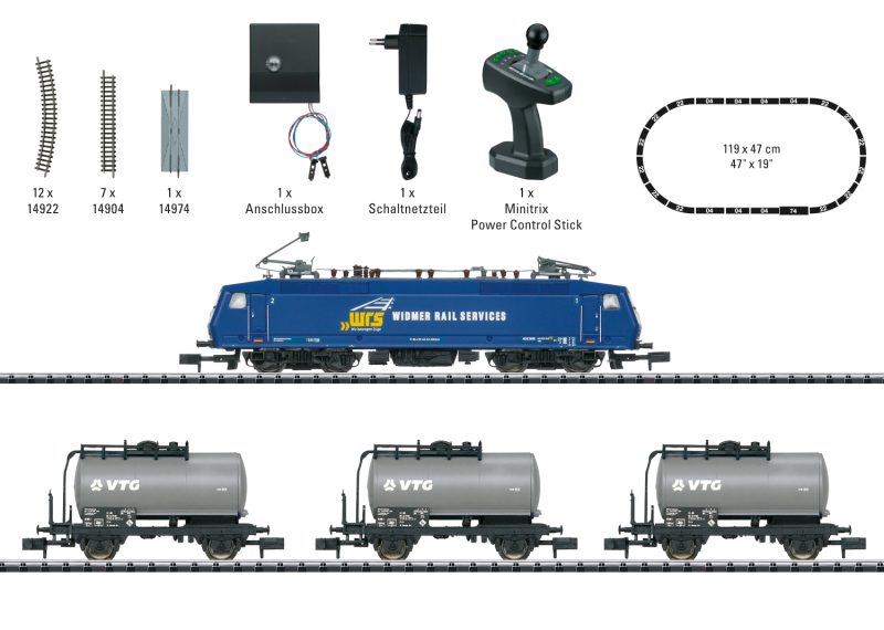 Minitrix T11158 "Freight Train" Digital Starter Set with a Class 120