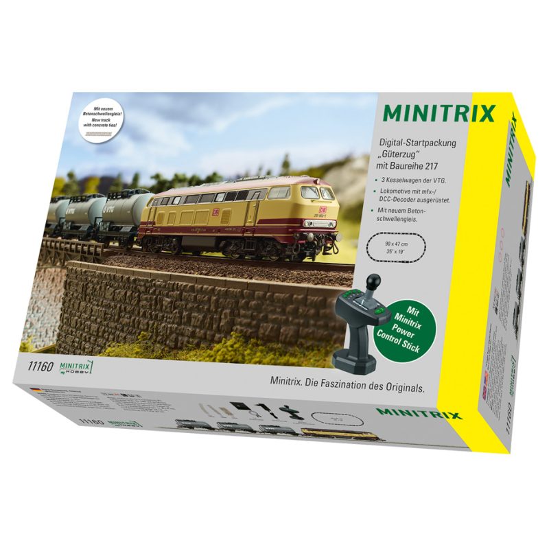 Minitrix T11160 "Freight Train" Digital Starter Set with a Class 217