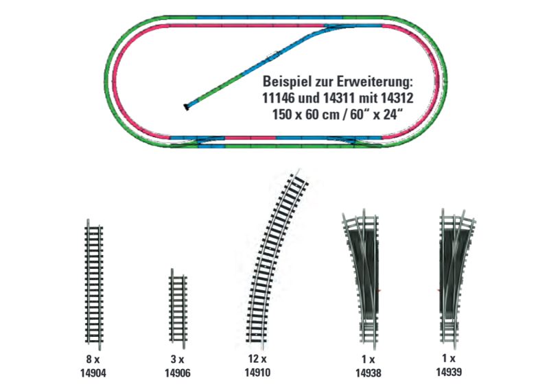 H2 Track Extension Set T14312