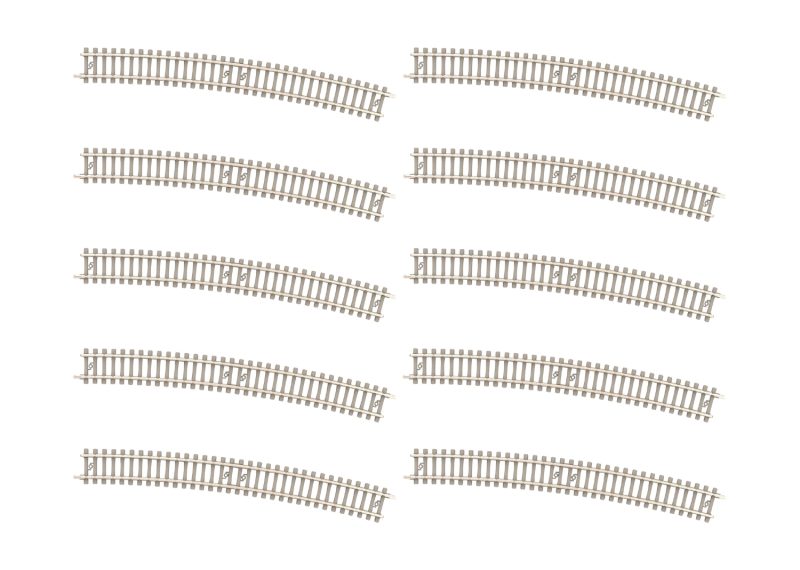 Minitrix Curved Track with Concrete Ties Radius 526.2 mm / 20-11/16" (T14528)