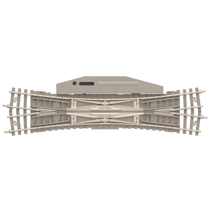 Minitrix Electric Double Slip Switch with Concrete Ties - 15° Length 129.8 mm / 5-1/8" (T14560)