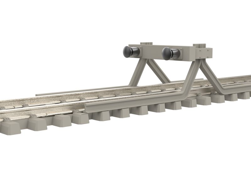 Minitrix Track Bumper with Concrete Ties Length 50.0 mm / 1-15/16" (T14591