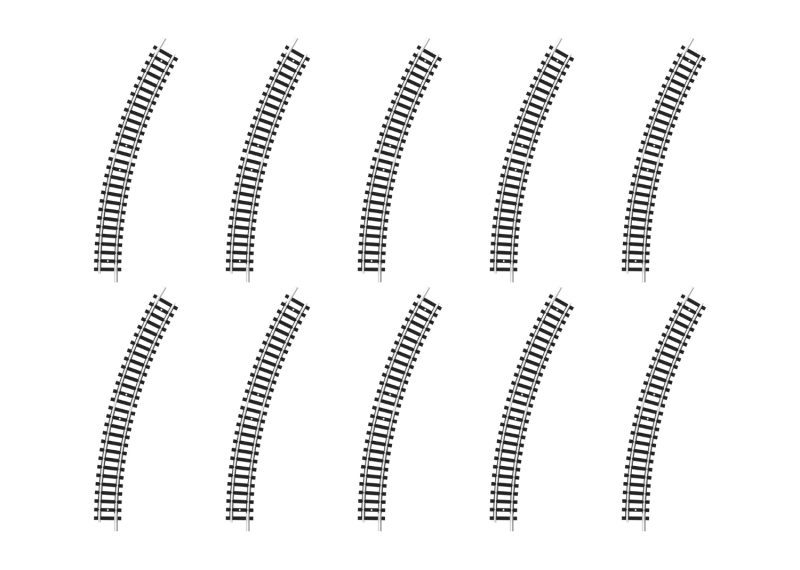Minitrix Curved Track Radius 261.8 mm / 10-5/16" (T14910)