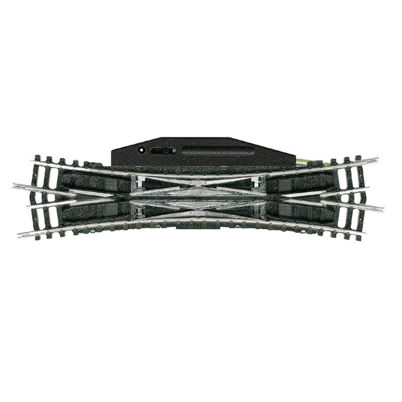 Minitrix Electric Double Slip Switch - 15° Length 129.8 mm / 5-1/8" (T14960)