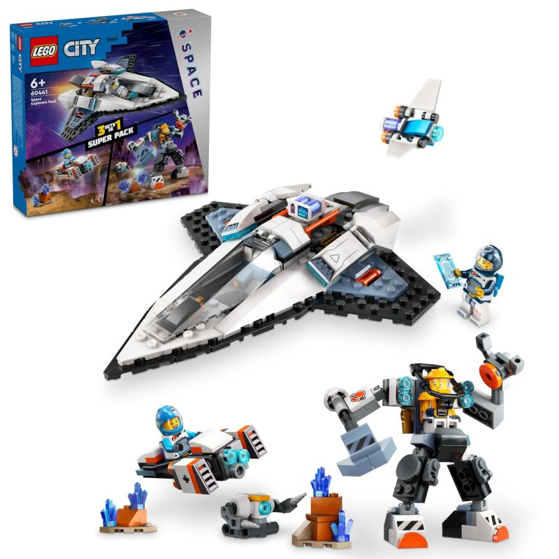 City Bundle Pack, 3 Sets in 1 Super Pack (Sets 30663, 60428, and 60430) - Space Explorers Pack