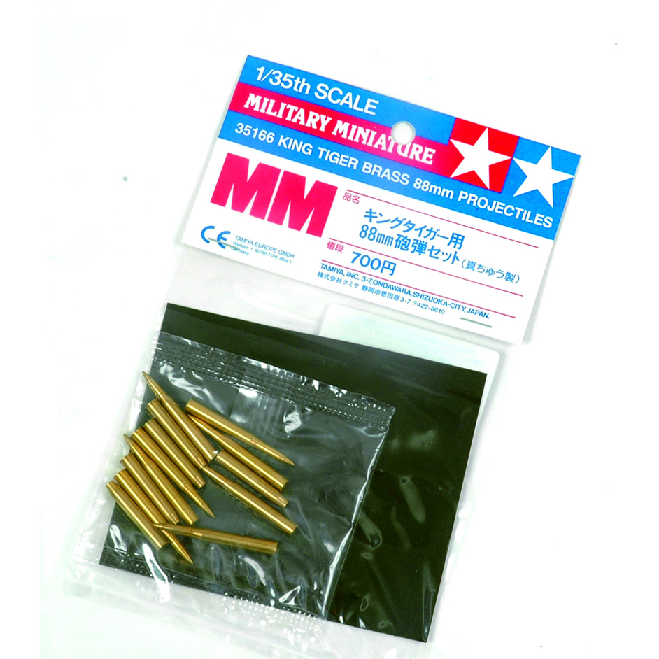 Tamiya 35166 German King Tiger Brass 88mm Projectiles