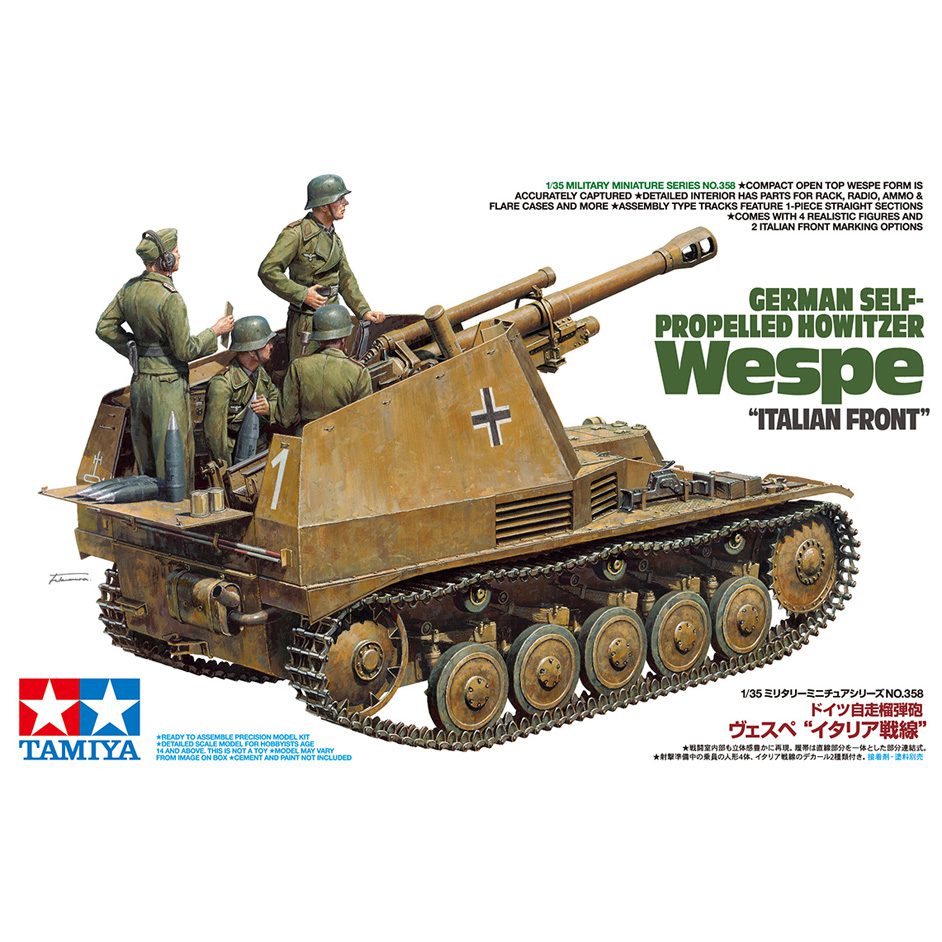 Tamiya 35358 German Self-Propelled Howitzer Wespe "Italian Front"