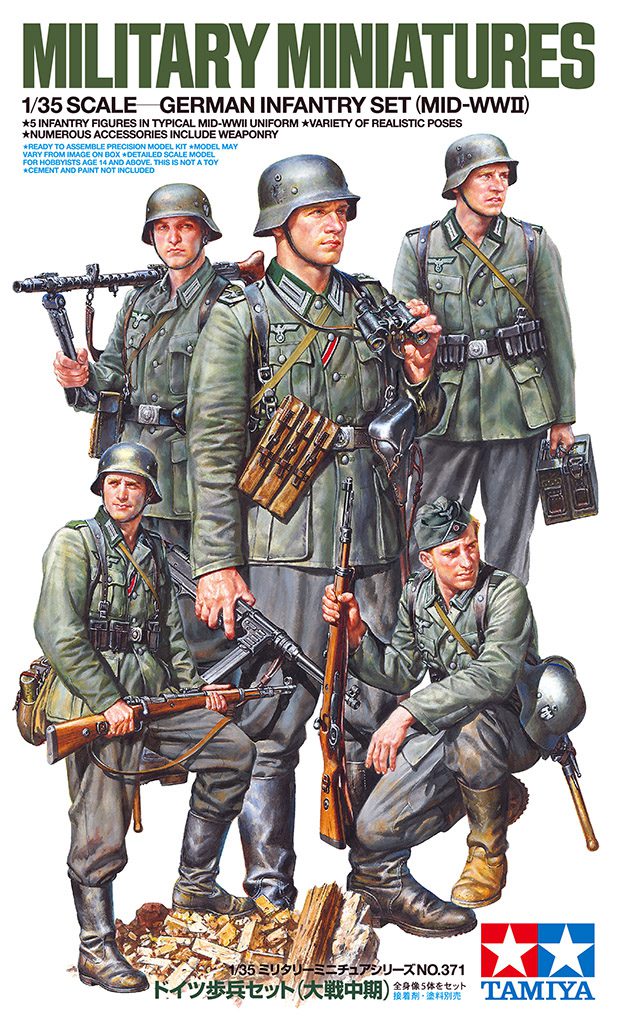 Tamiya 1:35 German Infantry Mid-WWII (35371)