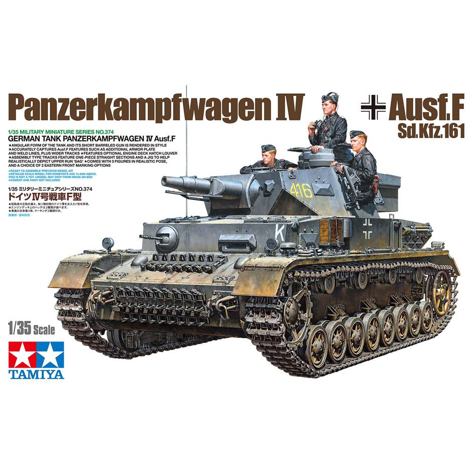 Tamiya 35374 German Tank Panzerkampfwagen IV Ausf.F