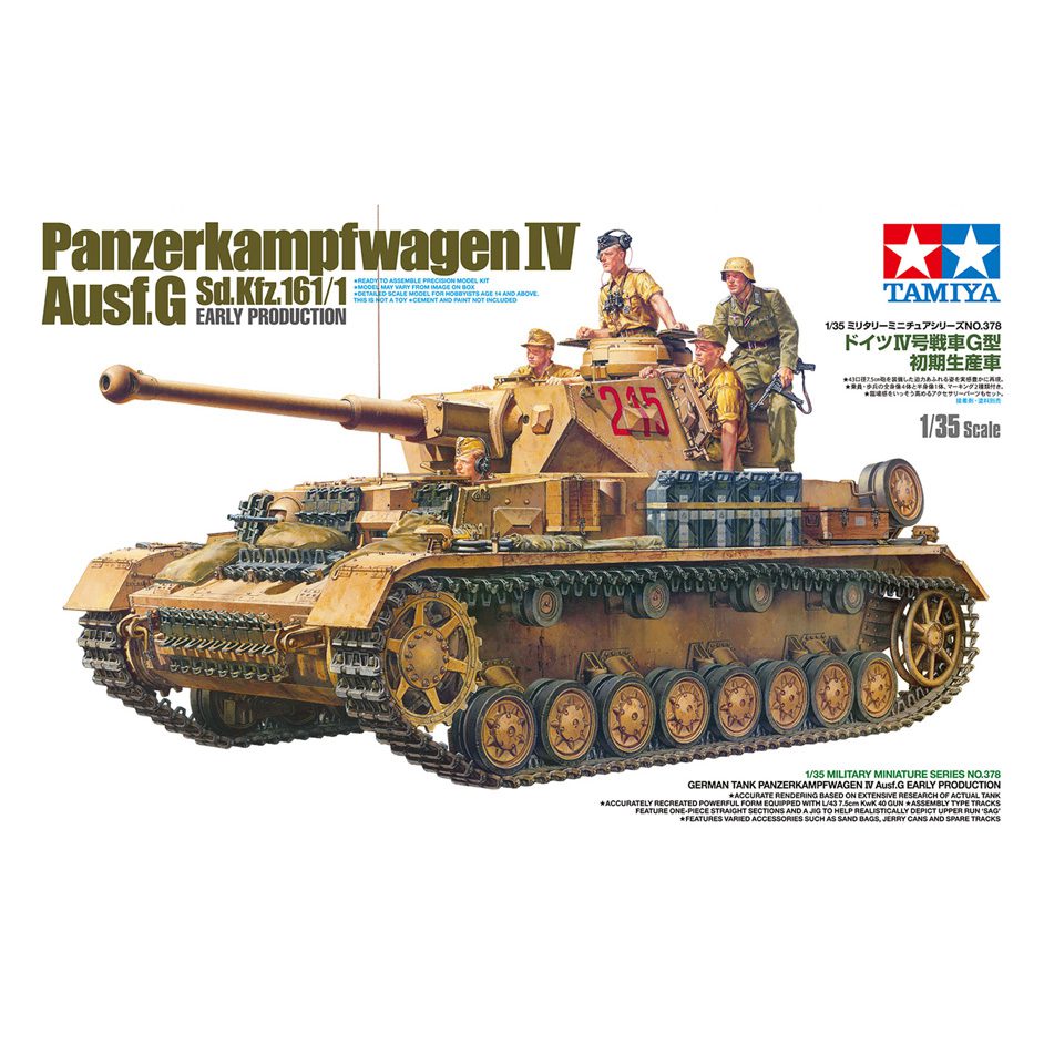 Tamiya 35378 German Tank Panzerkampfwagen IV Ausf.G (Early Production)