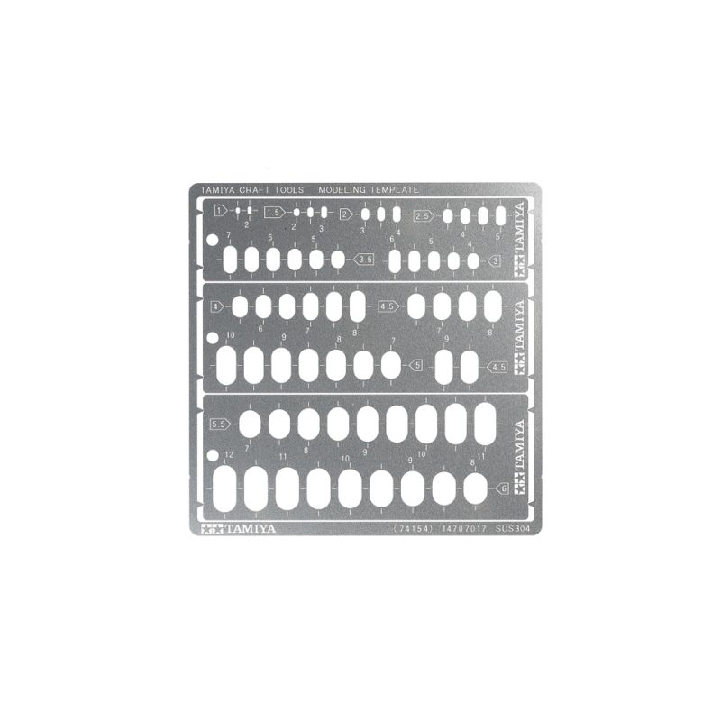 Tamiya 74154 Modeling Template Rounded Rectangles 1-6 mm