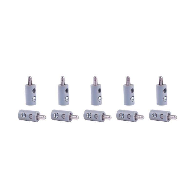Plugs grey, 10 pieces