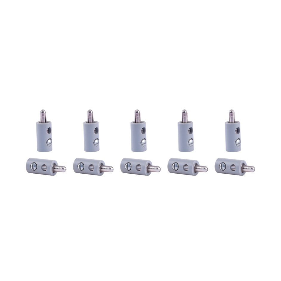Plugs grey, 10 pieces