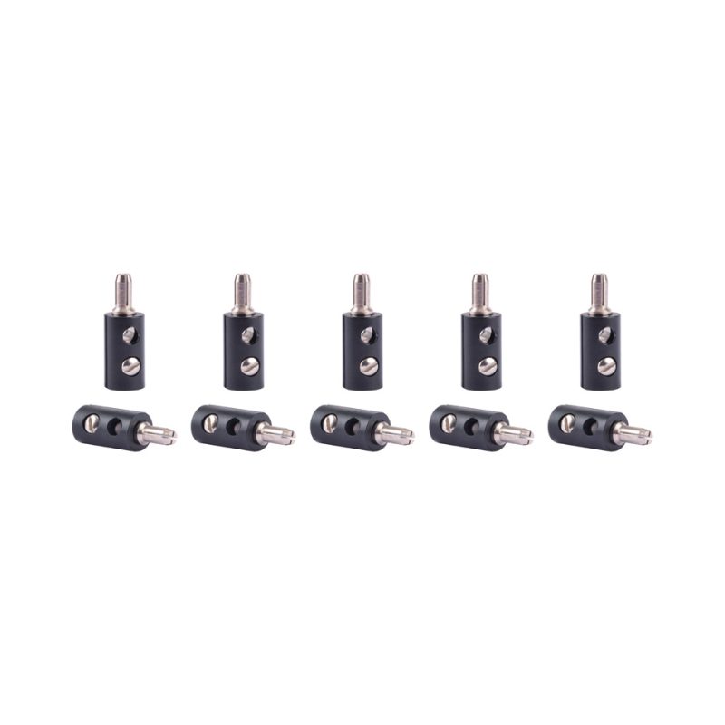 Plugs black, 10 pieces