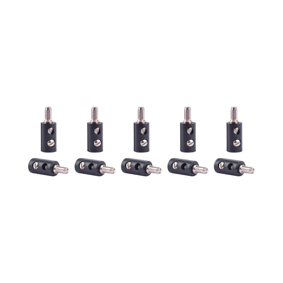 Plugs black, 10 pieces