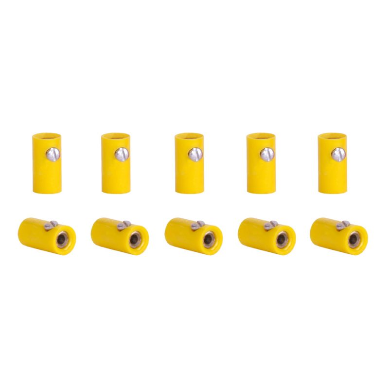 Sockets yellow, 10 pieces