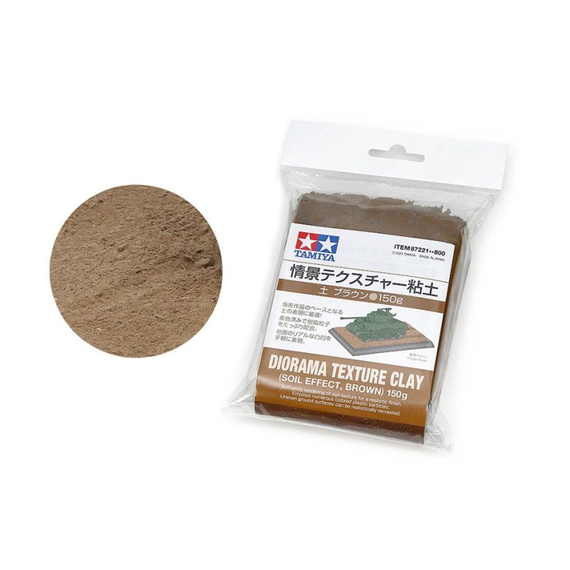 Tamiya 87221 Diorama Texture Clay (Soil Effect Brown 150g)