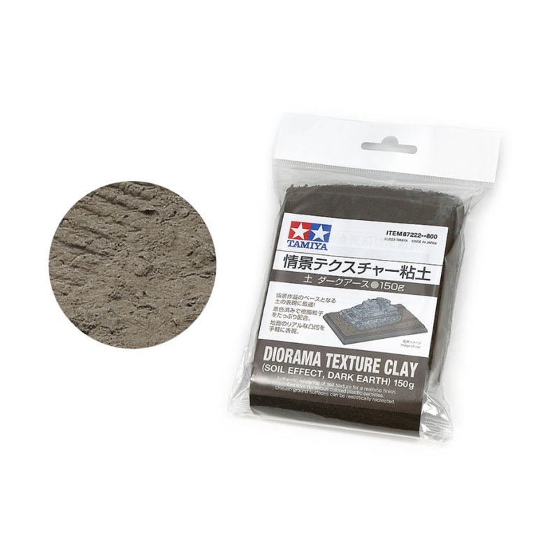 Tamiya 87222 Diorama Texture Clay (Soil Effect Dark Earth 150g)