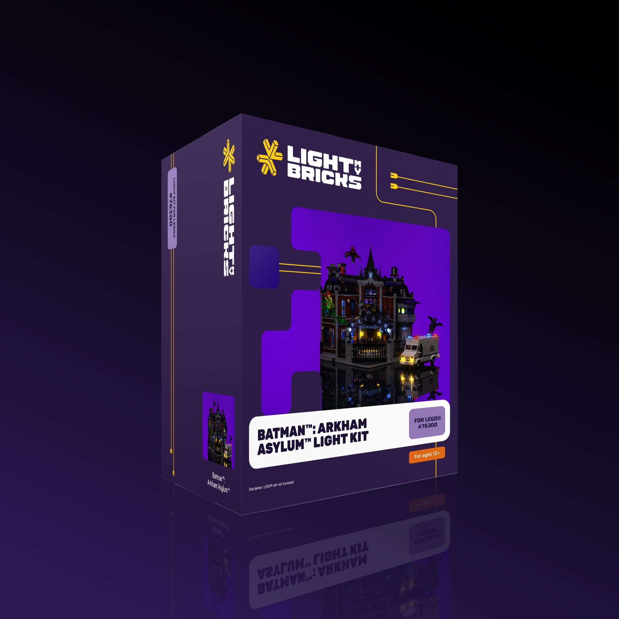 Light My Bricks (LMB) 2.0 Light Kit for LEGO #76300 Batman™: Arkham Asylum™ Packaging