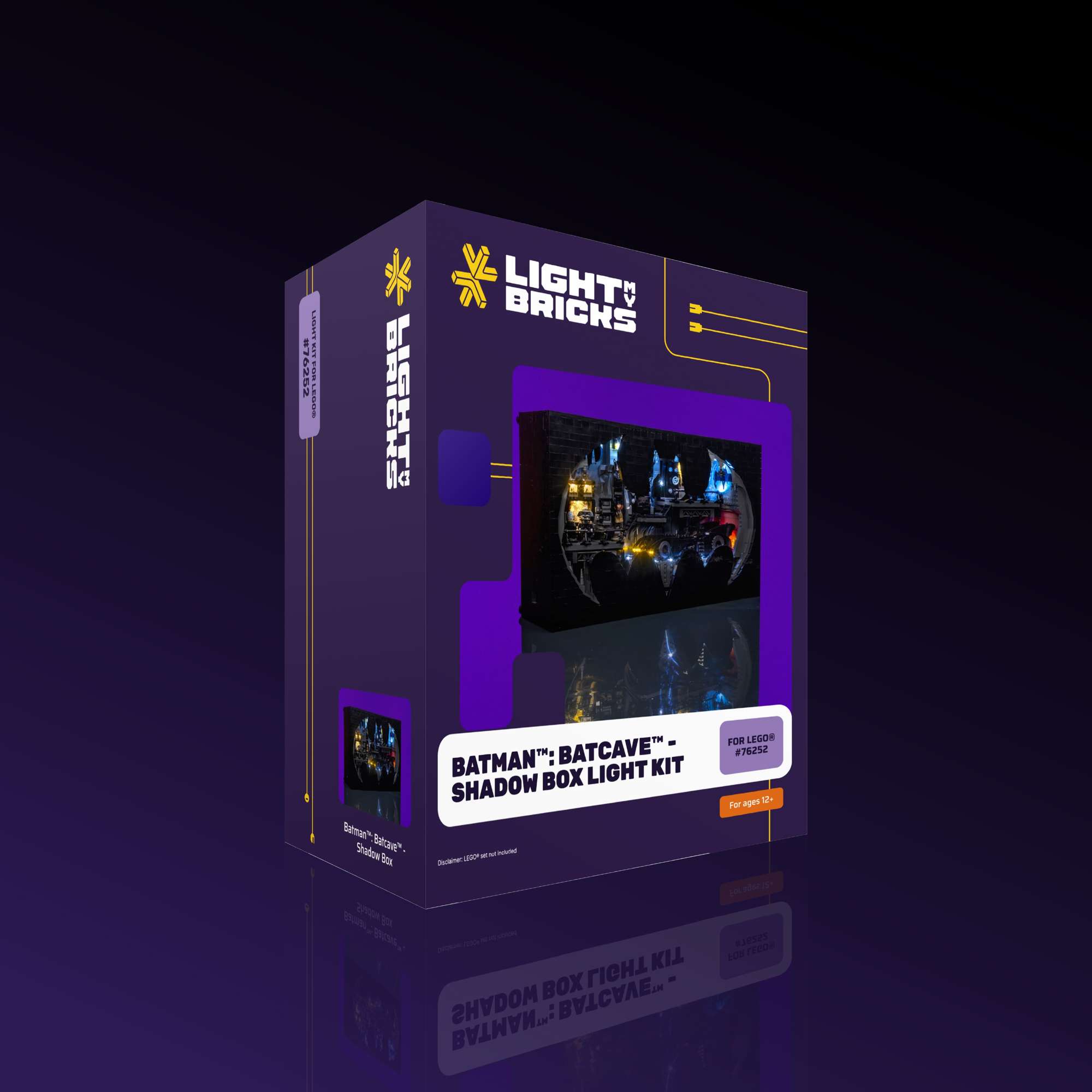 Light My Bricks (LMB) 2.0 Light Kit for LEGO #76252 Batcave™ – Shadow Box Packaging