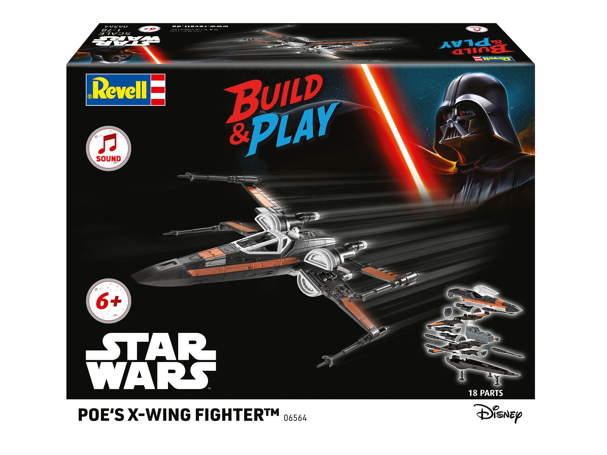 Revell Poe's X-Wing Fighter (w/Sound): Build & Play 06564 Packaging