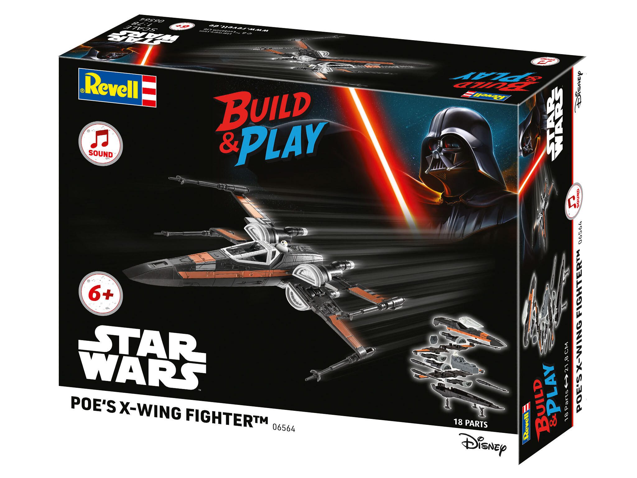 Revell Poe's X-Wing Fighter (w/Sound): Build & Play 06564