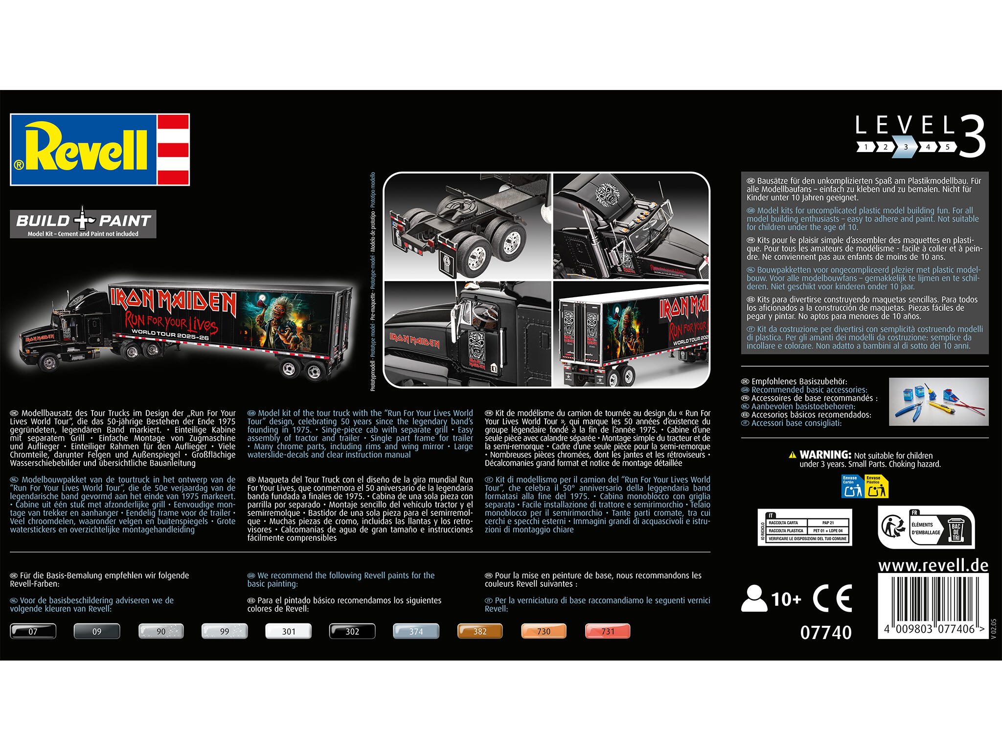 Revell Tour Truck "Iron Maiden" (50th Anniversary) 07740 Packaging