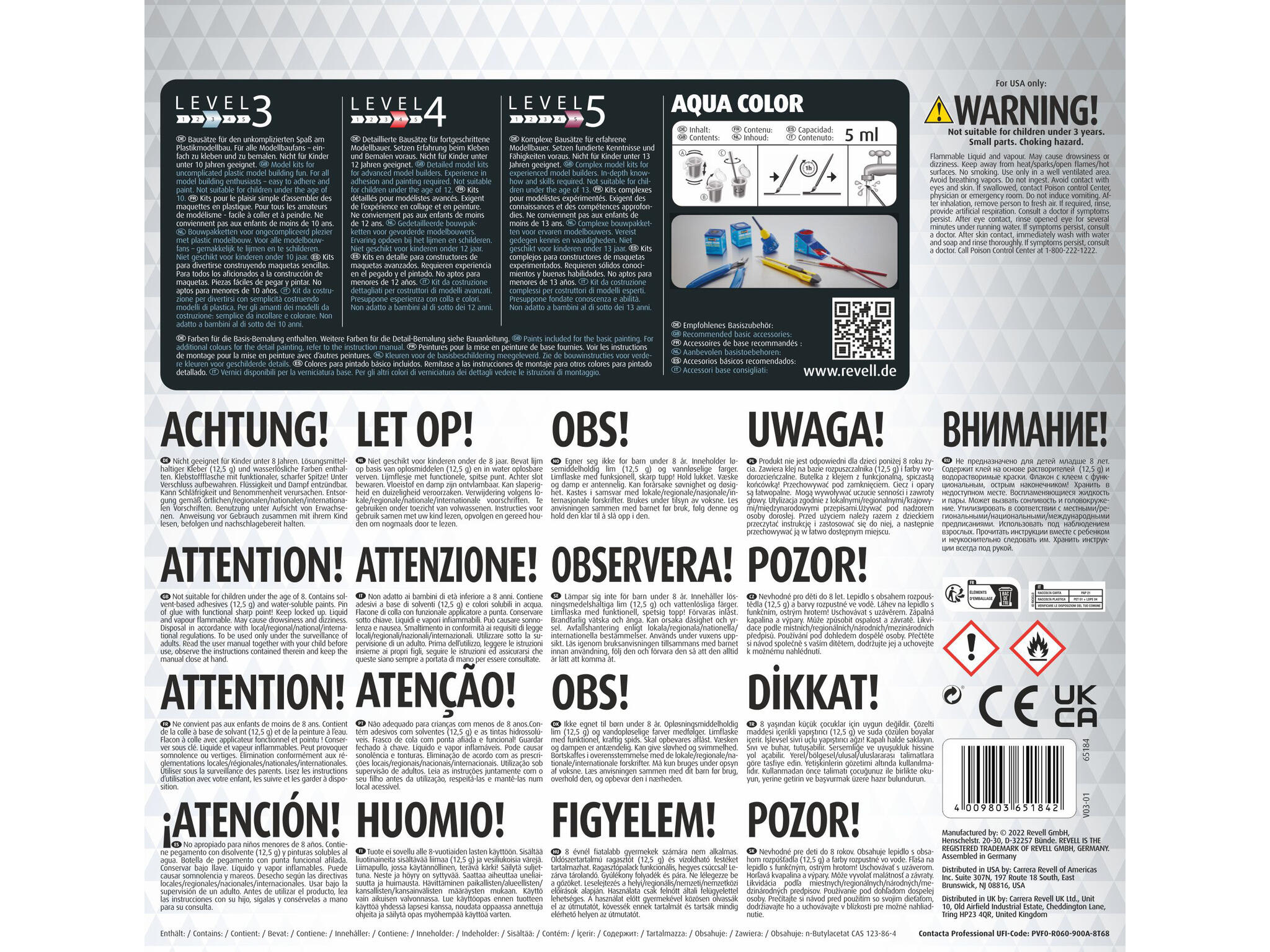 Revell Model Set U.S.S. Nautilus 65184 Packaging