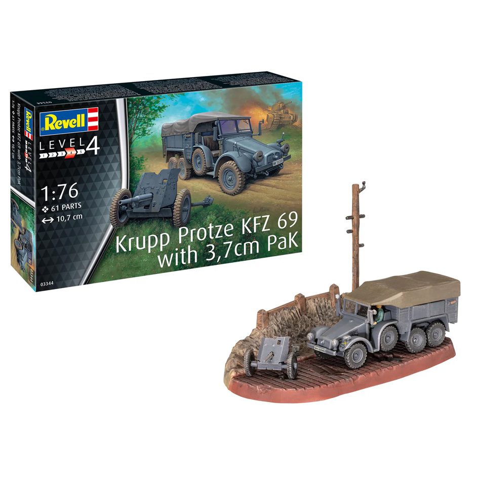 Revell Starter Kit Krupp Protze Kfz 69 with 3.7cm Pak 73344