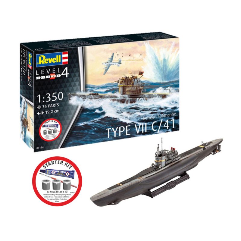 Revell Starter Kit German Submarine Type VII C/41 75154