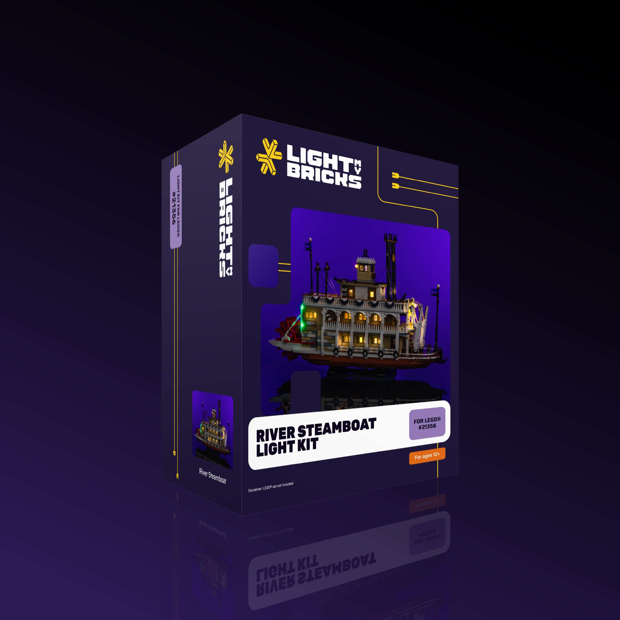 Light My Bricks (LMB) 2.0 Light Kit for LEGO #21356 River Steamboat Packaging