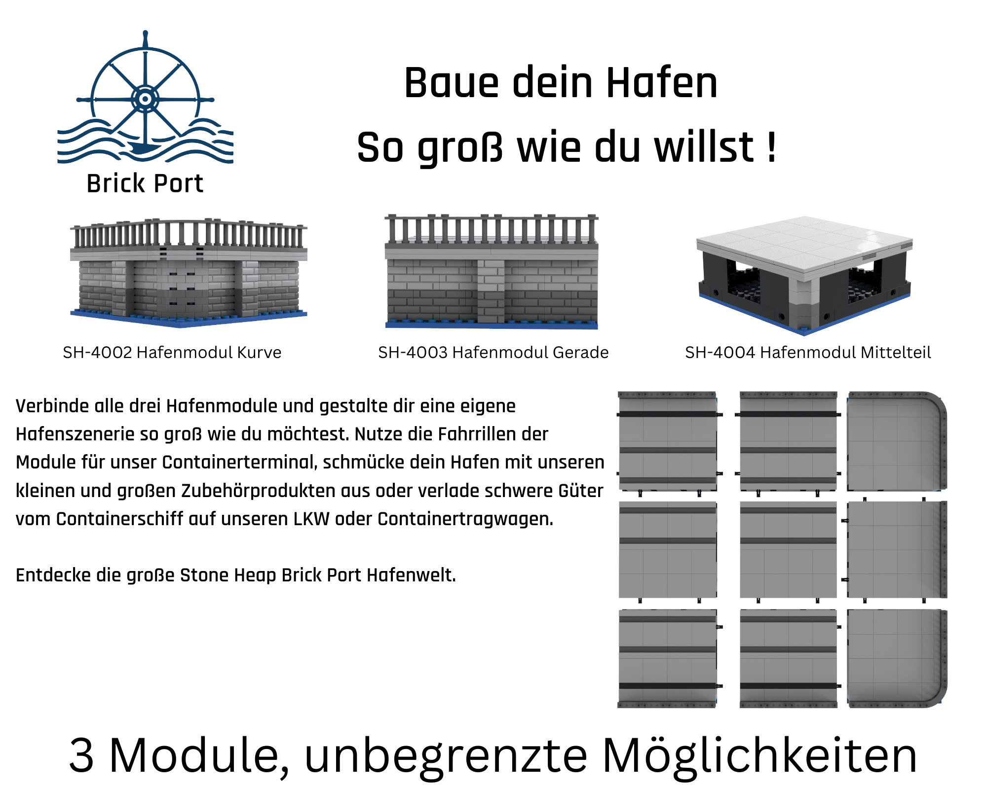 Stone Heap Harbor Base Module Corner (SH-4004)