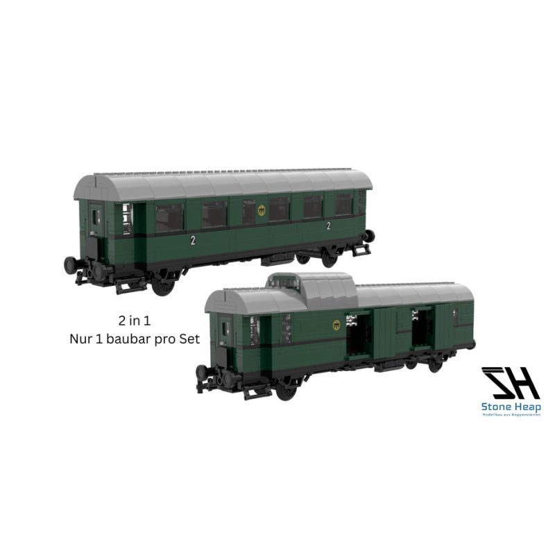 Stone Heap Passenger and Luggage Car 2 in 1 (SH-3006)